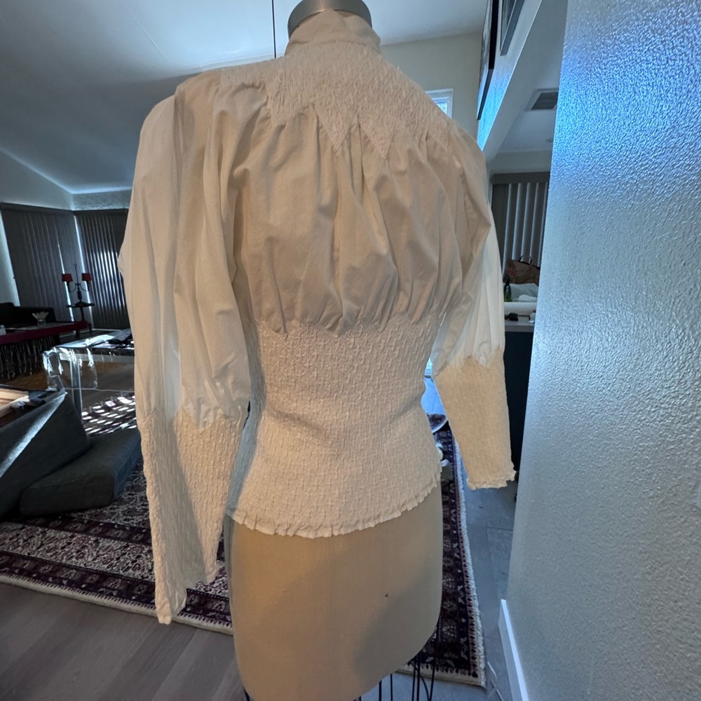Catherine Malandrino white Button Down Shirt - Picture 6 of 9